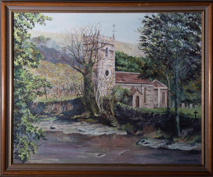 S. Dickinson - 1989 Oil, Village Church