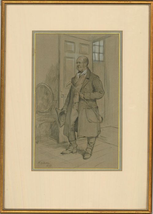 H.G. Moone - 1879 Graphite Drawing, A Stagecoach Driver
