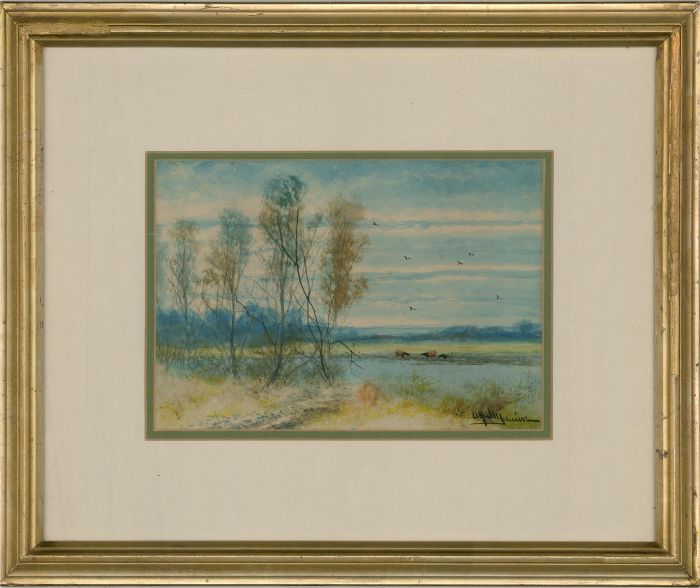 Abraham Hulk Junior (1851-1922) - Late 19th Century Watercolour, By the Lake