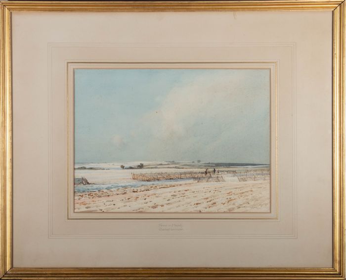 Charles Harrington (fl. 1912-1935) - 1925 Watercolour, Snow in March