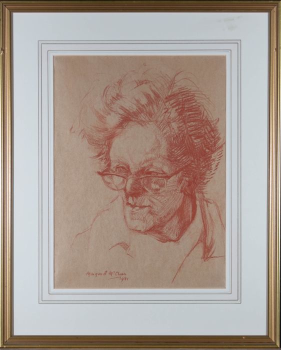 Margaret McClean - 1881 Sanguine, Study of a Head