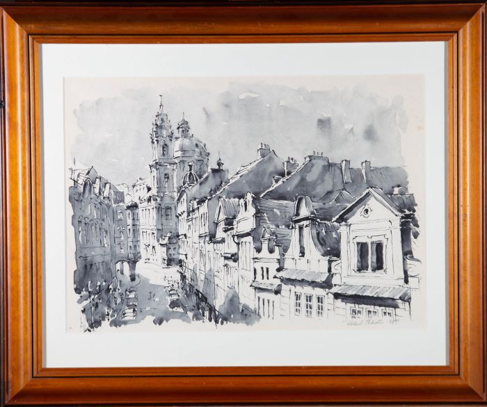 1980 India Ink - Prague Streets