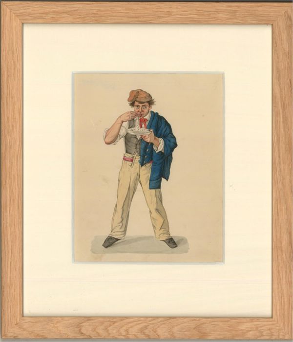 Italian Late 19th Century Watercolour - Il Pranzo