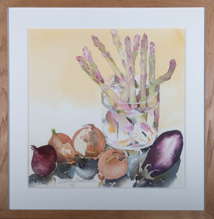 Sally Burrell - Contemporary Watercolour, Vegetable Display