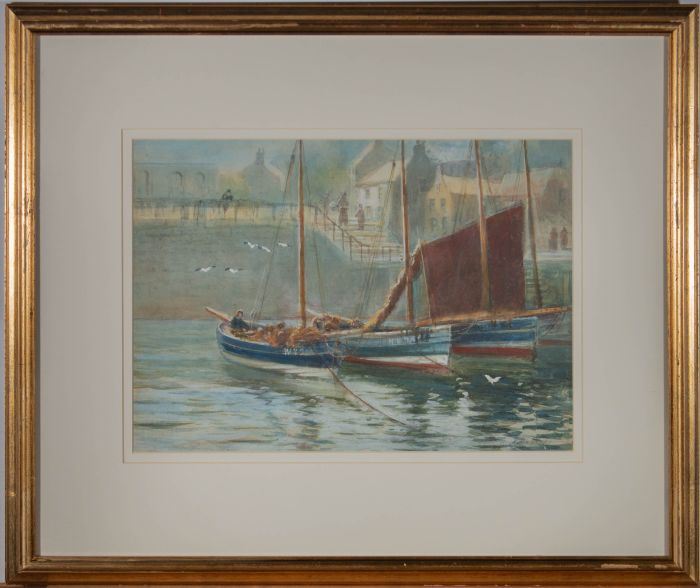 John Wynne Williams (b.1906) - Mid 20th Century Watercolour, A Whitby Coble
