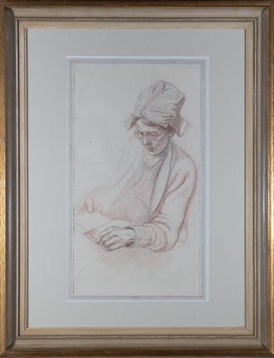 Ronald Dukeshill Moore (1899-1985) - Chalk Pastel Drawing, Reading Glasses