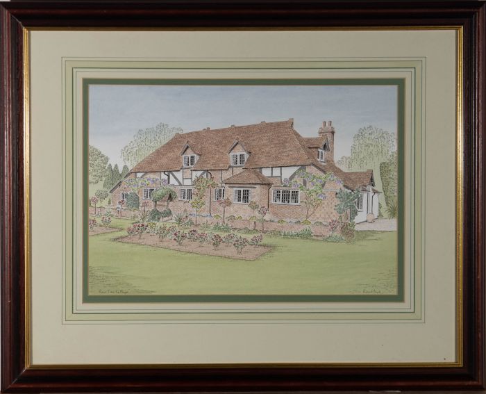 Robert Brock - 2002 Watercolour, Rose Tree Cottage