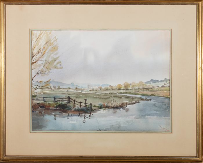 Rupert Horsley (1905-1988) - 1980 Watercolour, View from Stratford Bridge