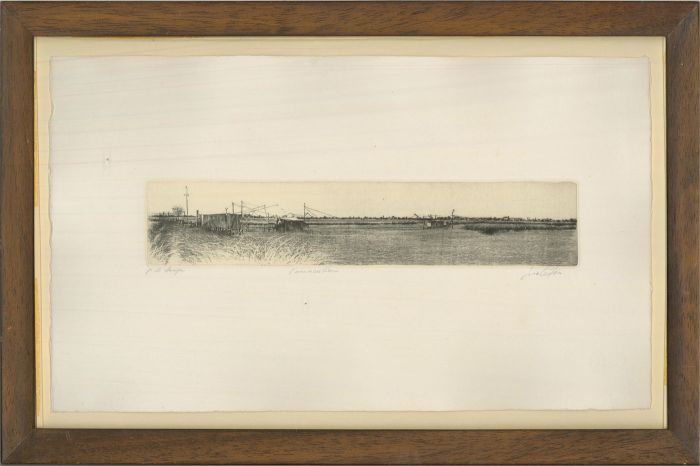 Early 20th Century Etching - Comacchio, Italy