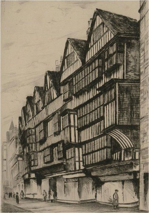 William Haeburn-Little - Early 20th Century Etching, Staple Inn