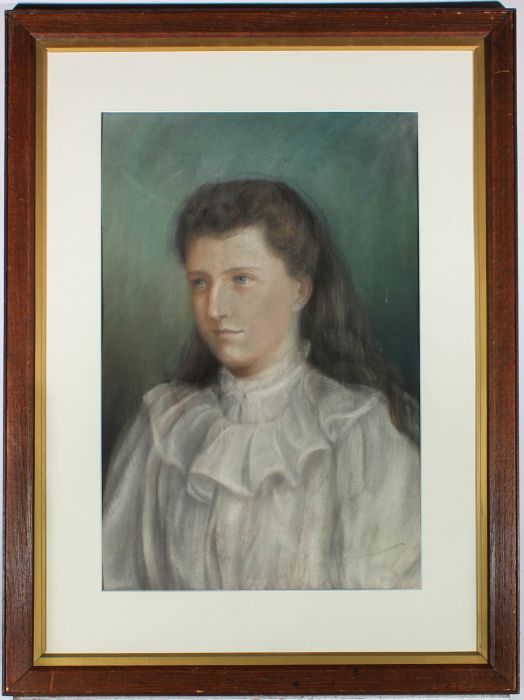 Early 20th Century Pastel - Edwardian Girl