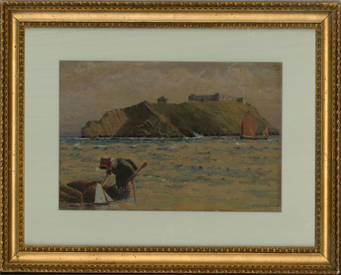 Ernest Lloyd Jones (fl.1901-1923) - 1921 Watercolour, A Day at the Beach