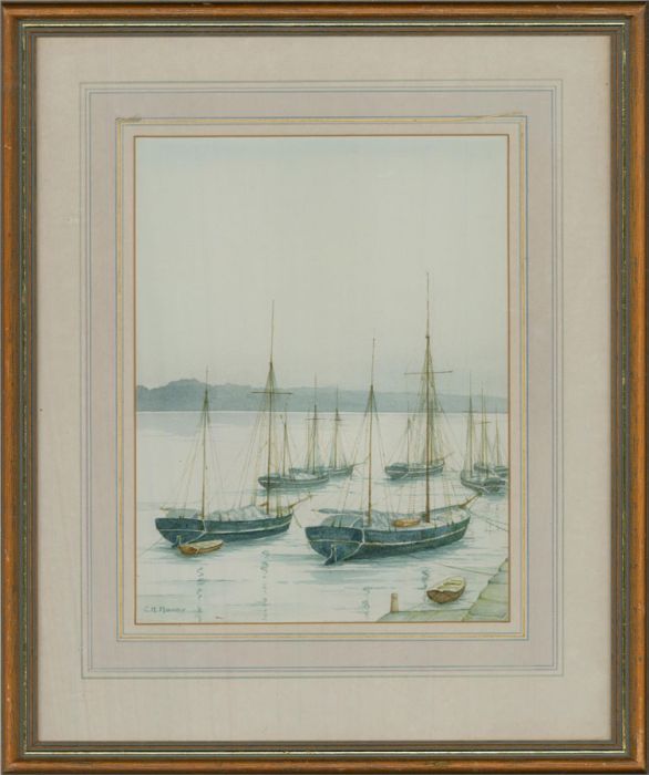 C.M. Mounter - Signed Mid 20th Century Watercolour, Fishing Boats