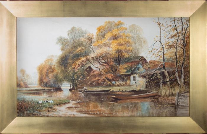 A. W. Williams  - Early 20th Century Watercolour, Cottage by a River
