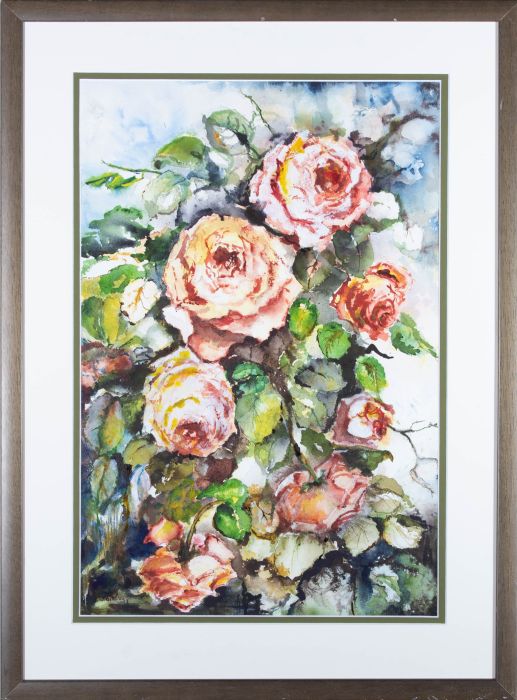 D. Thackeray - 20th Century Watercolour, Study of Pink Roses