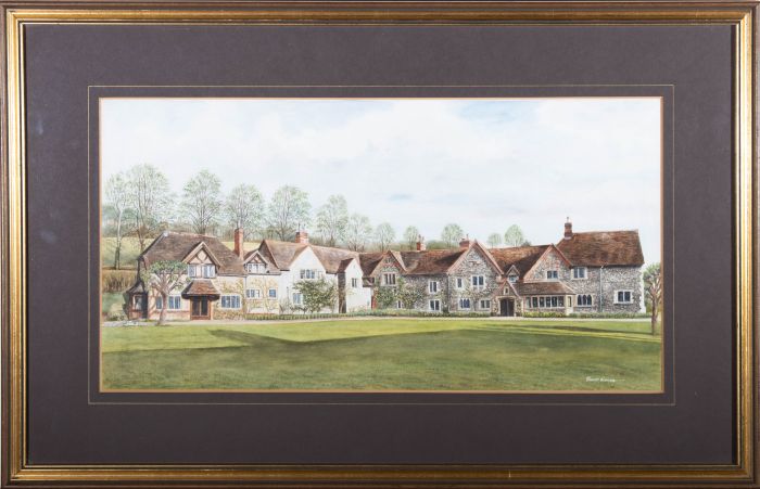 Robert Kipping - 20th Century Watercolour, View of a House