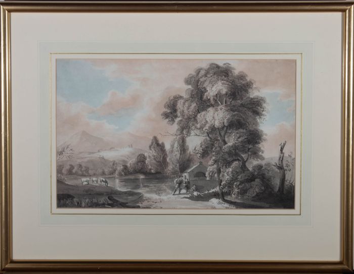 Follower of Paul Sandby  RA (1731-1809) - Georgian Watercolour, The Watermill