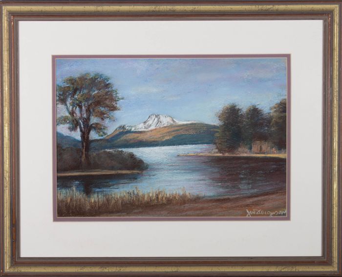 James W. Ferguson (fl.1915-1963) - 20th Century Pastel, Ben Lomond in Winter