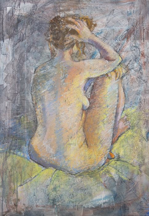 20th Century Pastel - Seated Nude