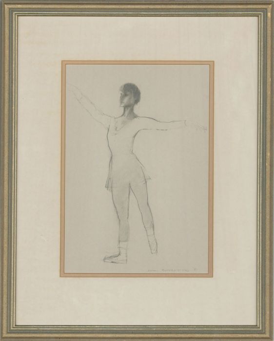 John Scarland  - 1981 Graphite Drawing, Study of a Ballerina