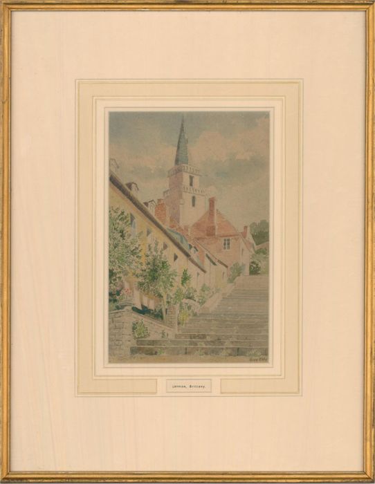 Guido Gray - Early 20th Century Watercolour, Lannion, Brittany, France