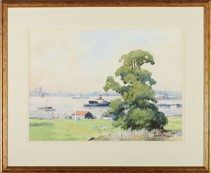 Wilfred Moody Fryer (1891–1967) - Framed Watercolour, Plymouth Sound