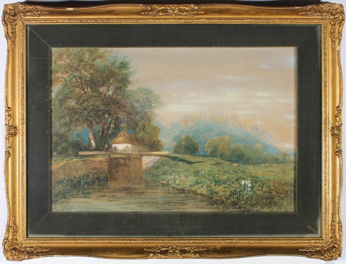 William Taunton - 1870 Watercolour, Cottage On The Lock