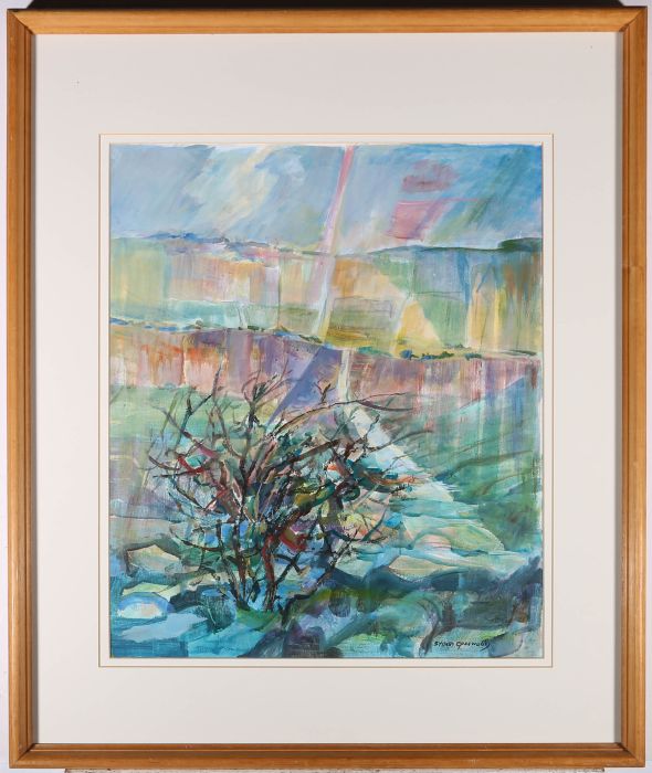 Sydney Greenwood (1913-2001) - 20th Century Acrylic, Windswept Thorn Tree