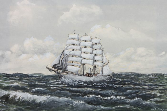 Nat Gordon  - 1973 Watercolour, San Maru