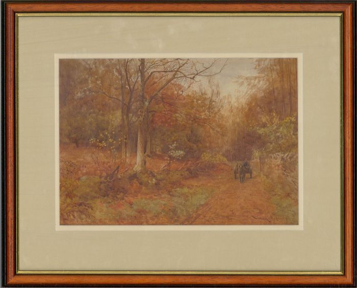 William Maliphant (1862-1932)  - Framed 1896 Watercolour, Horse Drawn Cart