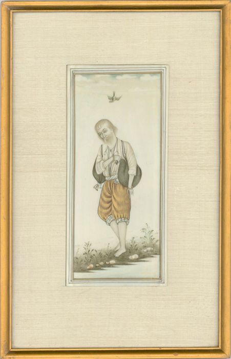 19th Century Watercolour - Tired Traveller