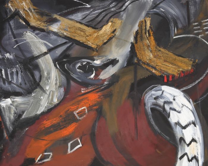 Louise De La Hey - 1992 Oil, Deranged Abstract