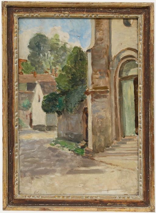 Early 20th Century Oil - French Street Scene