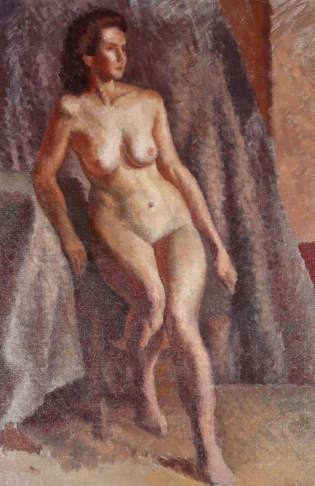 Early 20th Century Oil - Leaning Nude