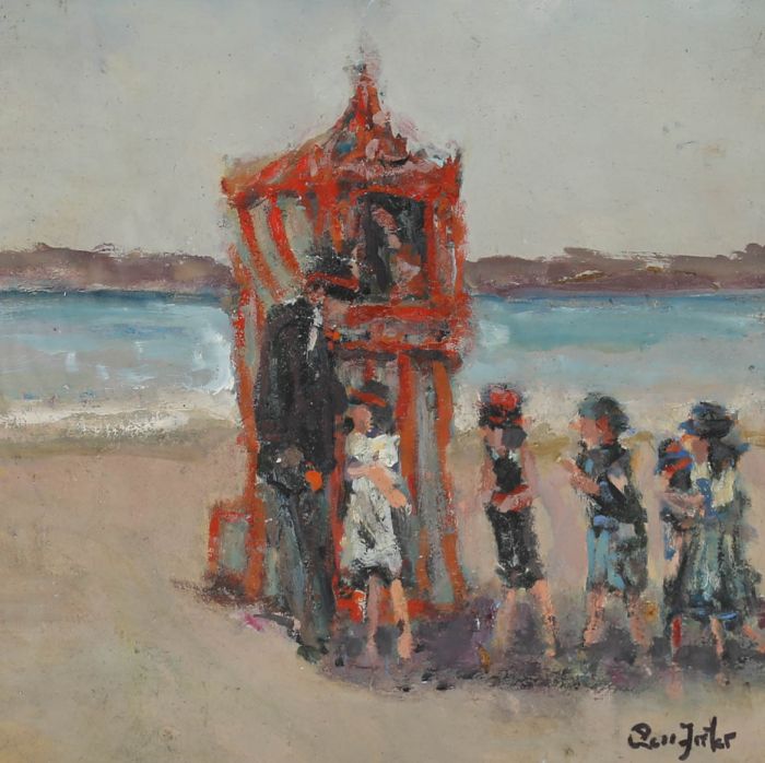 Ross Foster - Framed 20th Century Oil, Punch & Judy