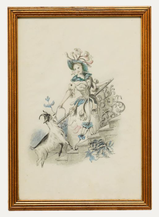 Early 20th Century Graphite Drawing - Honeysuckle's Garden