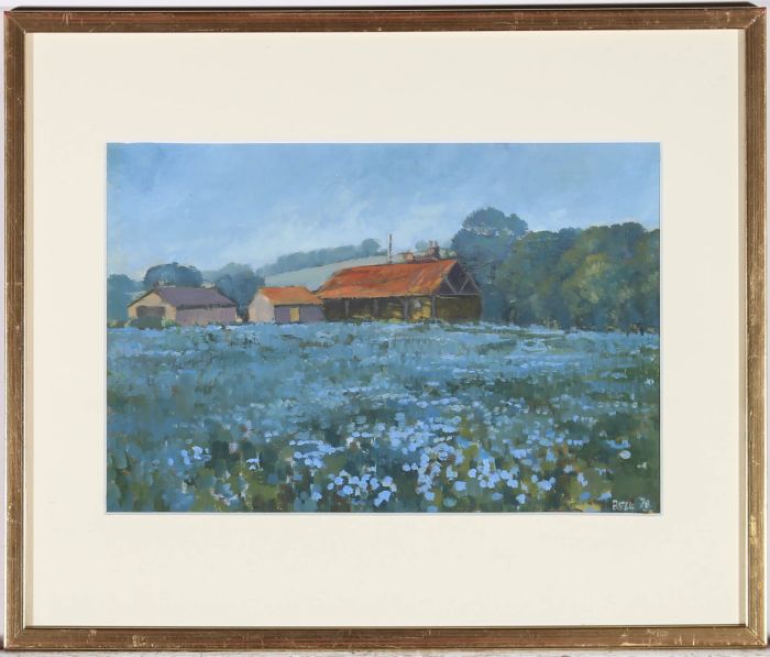 Bell - 1978 Oil, Flax Field At Bonnington