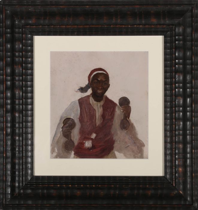 Ethel Lega-Weekes (1864-1949) - Oil, Man with Maracas, Zanzibar