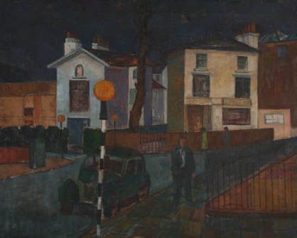 Modern School 1957 Oil - Walking Down The Street