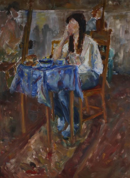 20th Century Oil - Seated Figure Study