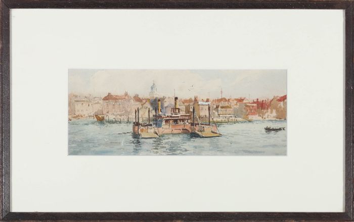 Early 20th Century Watercolour - The Floating Bridge
