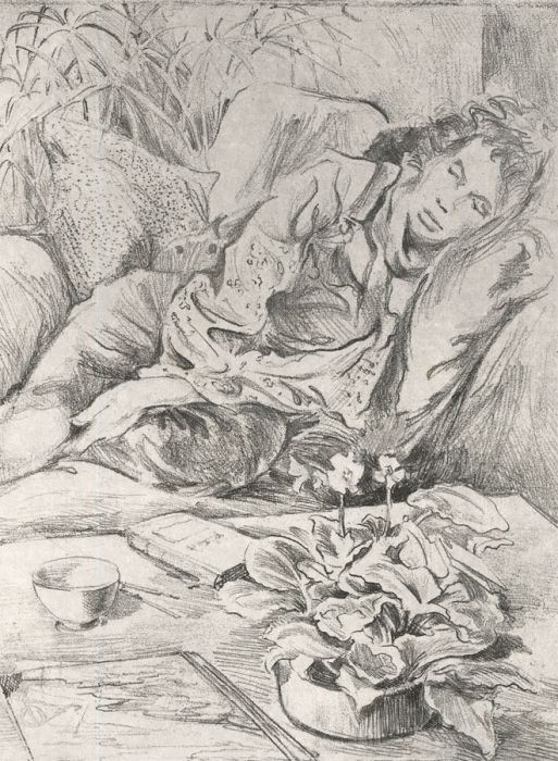 20th Century Etching - Afternoon Nap III