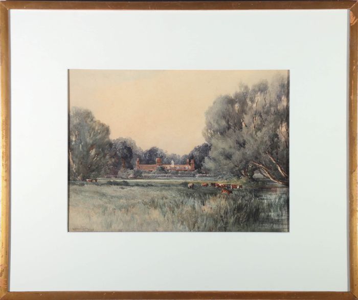 Charles Harrington (1865-1943) - Framed 1925 Watercolour, Inquisitive Cattle