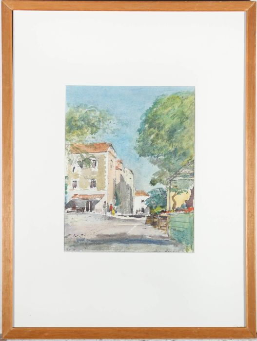 Alan Reiach (1910-1992) - Framed 1980 Watercolour, Fruit Market