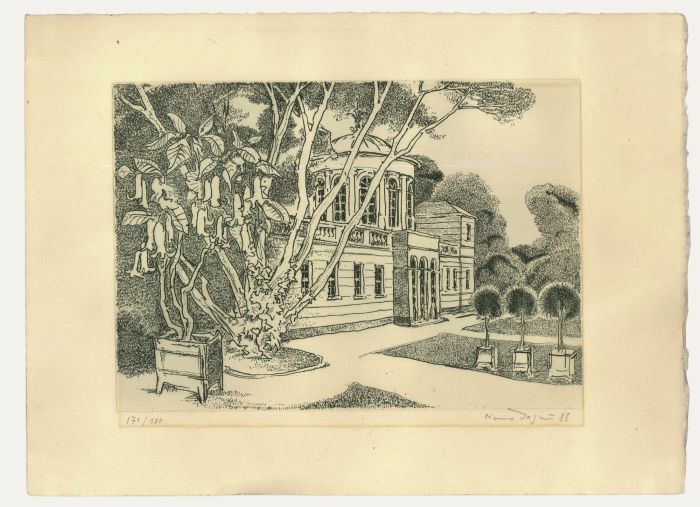 Hanns Jatzlau (b.1926) - 1988 Etching, The Gardens in Summer