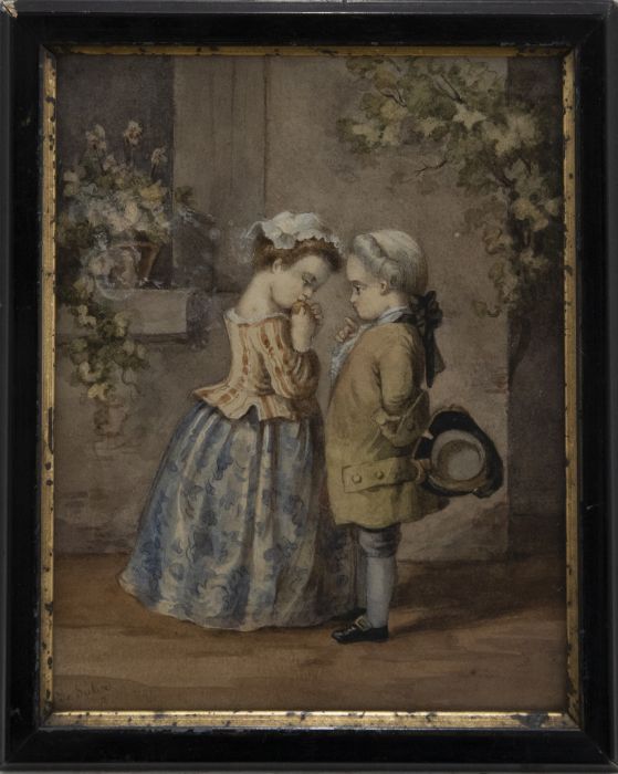 L. De Salvo  - 19th Century Watercolour, A Special Moment