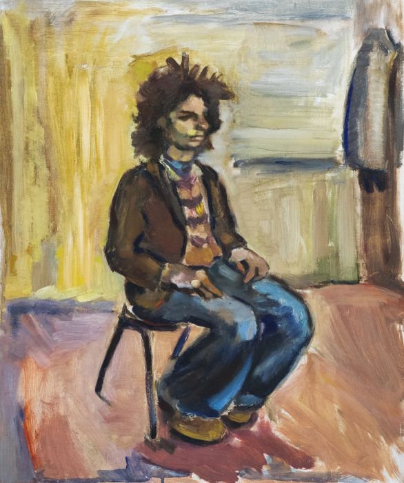 Dorian Levine - 20th Century Oil, Seated Man