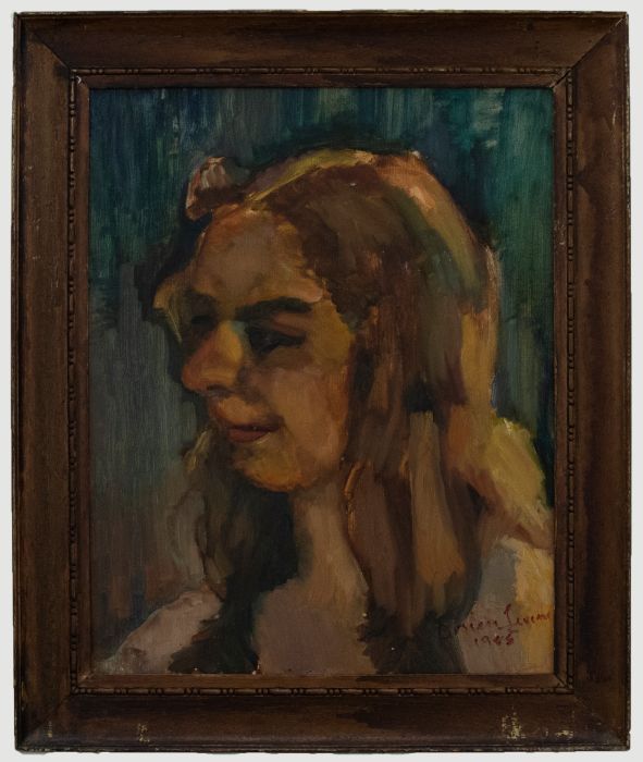 Dorian Levine - 1985 Oil, Portrait of a Girl