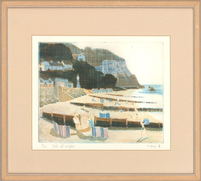 Theo Olive (1914-1998) - 1992 Etching, Isle of Wight