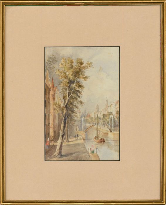 Manner of Samuel Austin (1796-1834) - 19th Century Watercolour, Ghent Canal